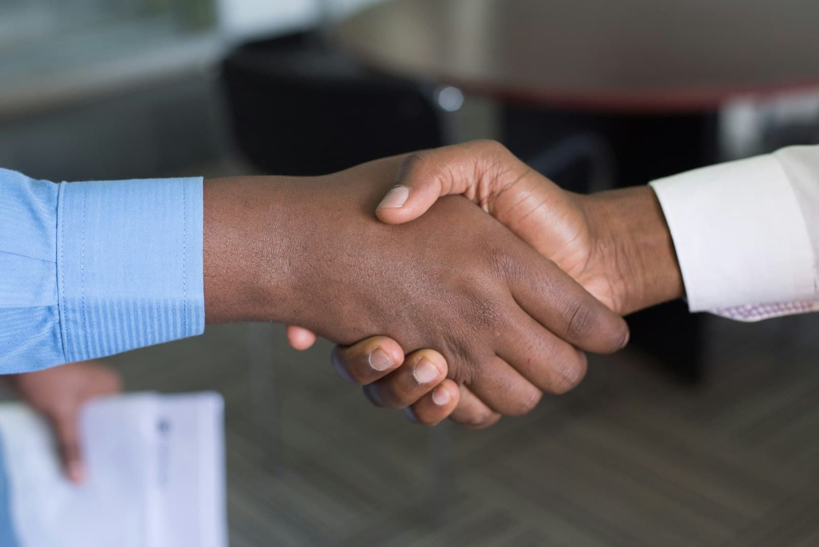 Contractor agreement handshake